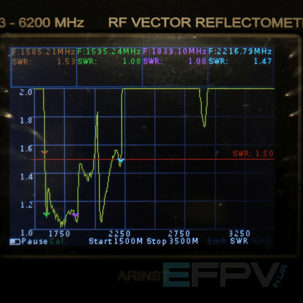 Антена логоперіодична 1.6-2.2 GHz SMA (текстоліт)