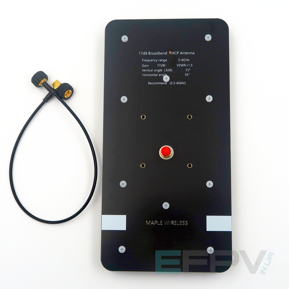 Патч антена Maple Wireless 5.5G 17dBi RHCP 5.0-6.0GHz SMA