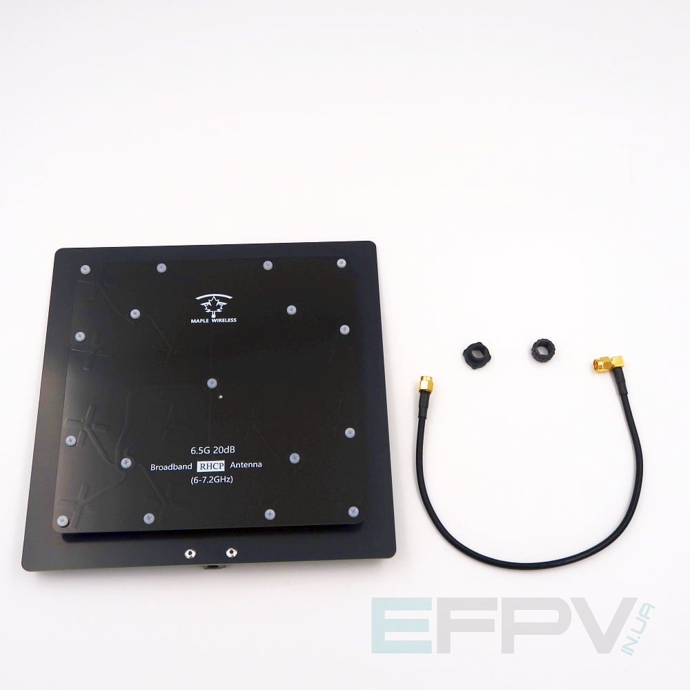 Патч антена Maple Wireless 6.5G 20dBi RHCP 6-7.2GHz SMA