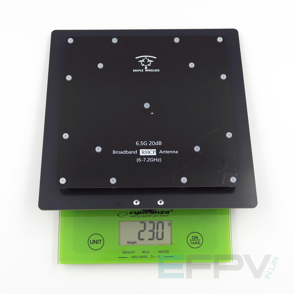 Патч антена Maple Wireless 6.5G 20dBi RHCP 6-7.2GHz SMA