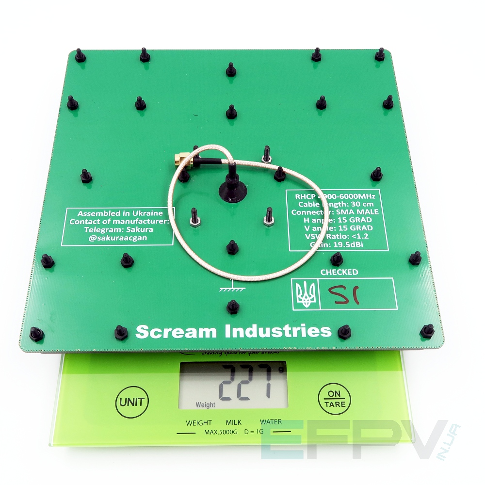 Патч Scream Sakura 19,5dBi RHCP 4.9-6.0 GHz