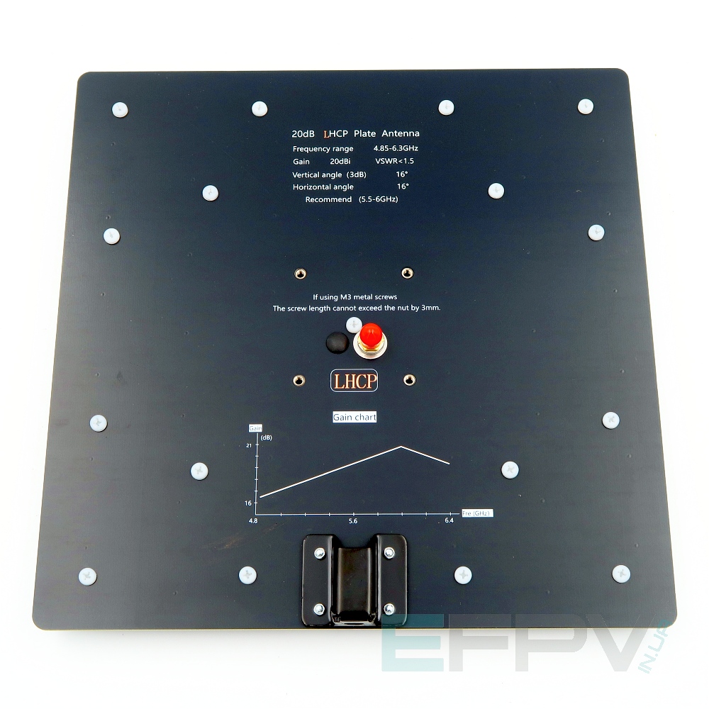Патч антена Maple Wireless 5.5G 20dBi LHCP 4.85-6.3GHz SMA