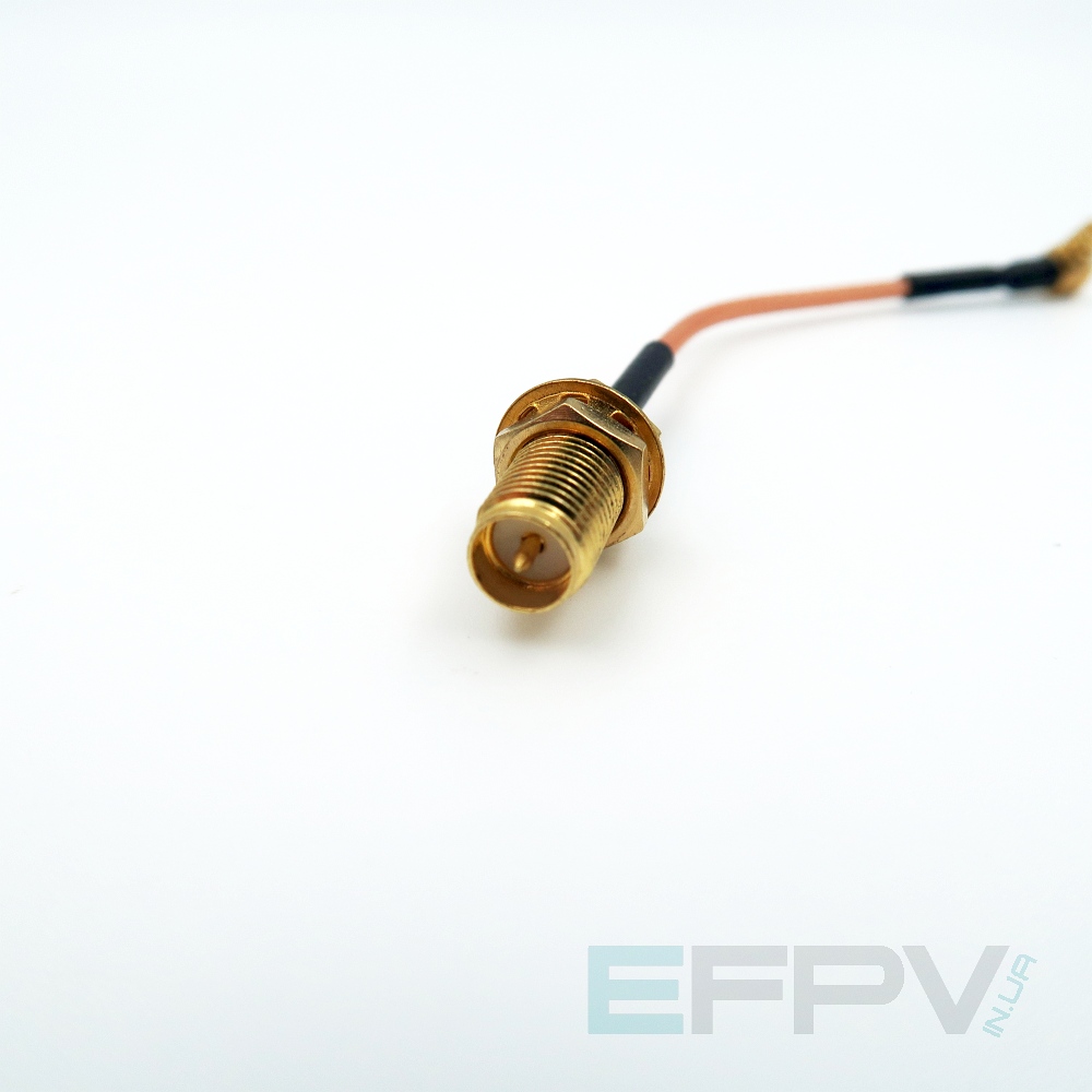 Антенний кабель RP SMA Female - MMCX кутовий 10см перехідник пігтейл RG316