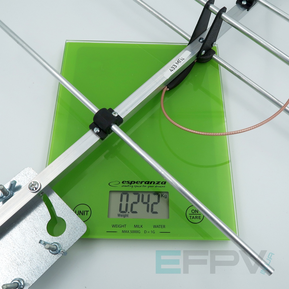 Антена Yagi 433MHz 4 секції 8,6 dBi