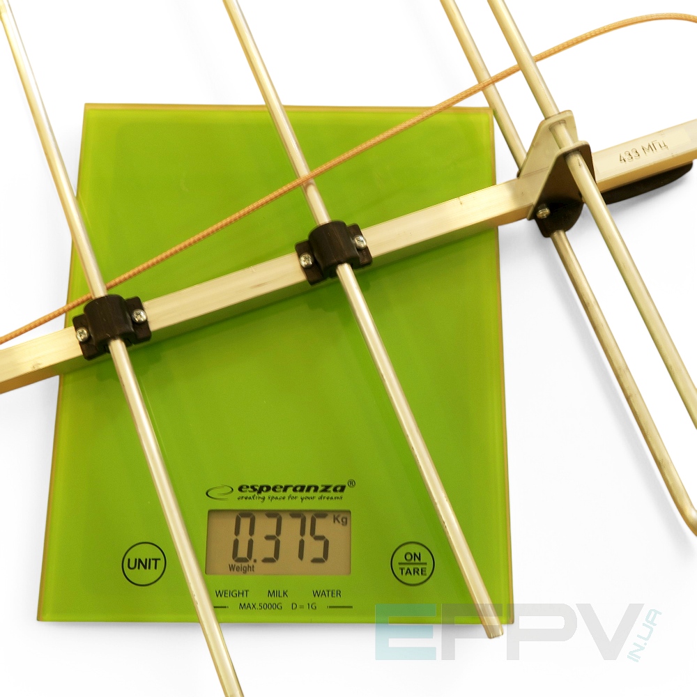 Антена Yagi 433MHz 7 cекцій 11,9 dBi
