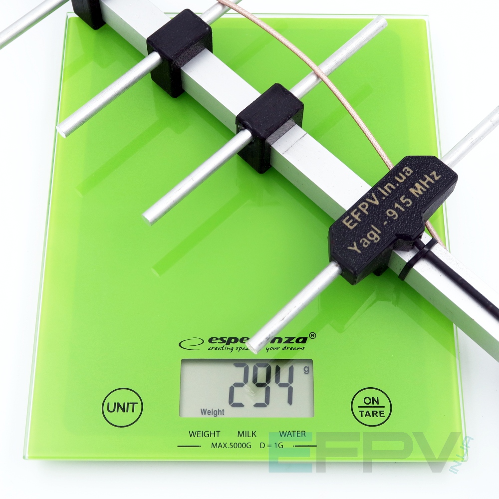 Антена EFPV Yagi 915MHz 9 cекцій 13.4 dBi