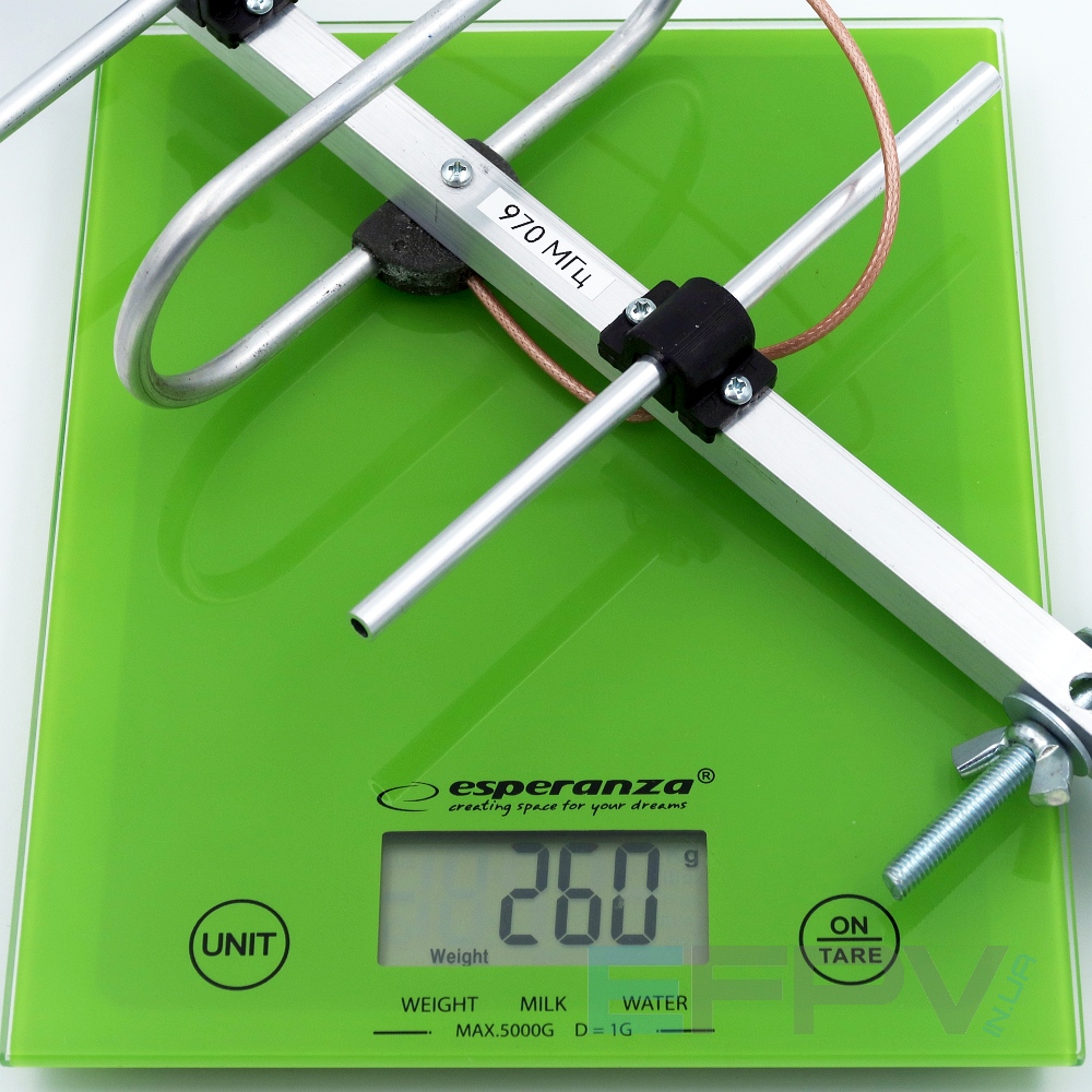 Антена Yagi 970MHz 7 cекцій 11,9 dBi