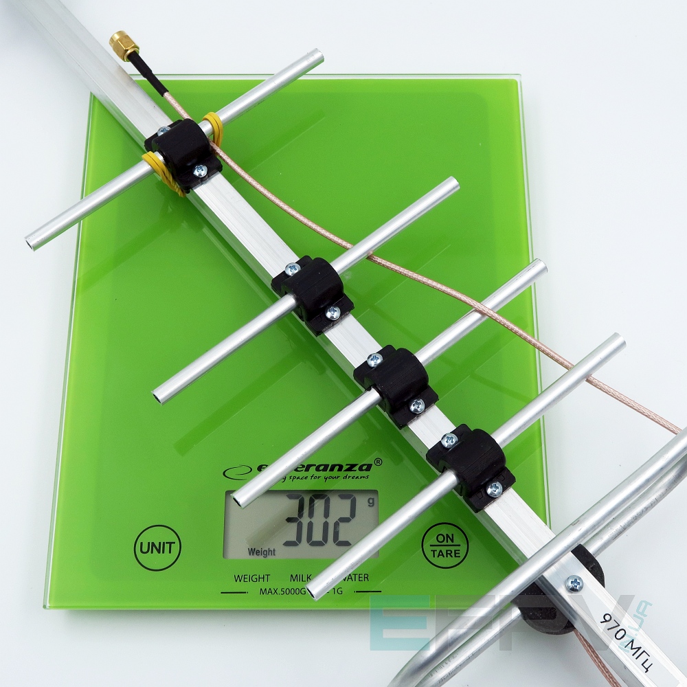 Антена Yagi 970MHz 9 cекцій 13,4 dBi