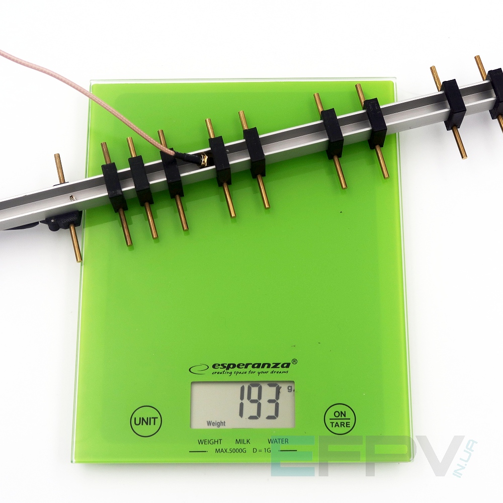 Антена Yagi 2400 MHz 15 секцій 16 dBi
