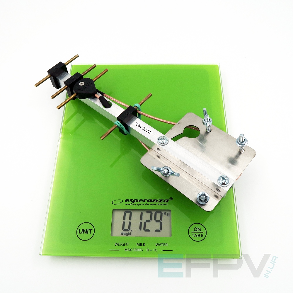 Антена Yagi 2200 MHz 4 секції 8,6 dBi